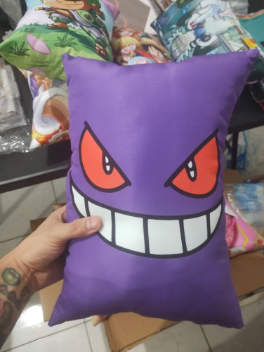 Almofada Gengar Pokemon - NerdDog Store - Ash Ghost Type Pokémon Pokeball Pokebola Pikachu Nenhuma # - Produto Original