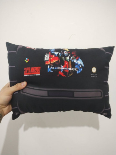 Almofada Killer Instinct Cartucho - NerdDog Store - Snes Fulgore Orchid Cinder Glacius Nenhuma # - Produto Original