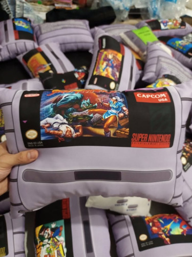 Almofada Street Fighter - NerdDog Store - Ken Ryu Akuma Bison Chun Hadouken Snes Cartucho Nenhuma # - Produto Original