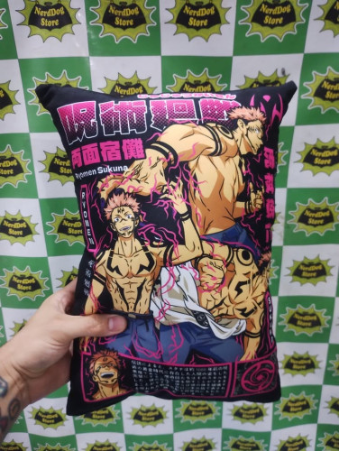 Almofada Sukuna Jujutsu Kaisen - NerdDog Store - Itadori Satoru Gojo Ryomen Megumi Nobara Nenhuma # - Produto Original