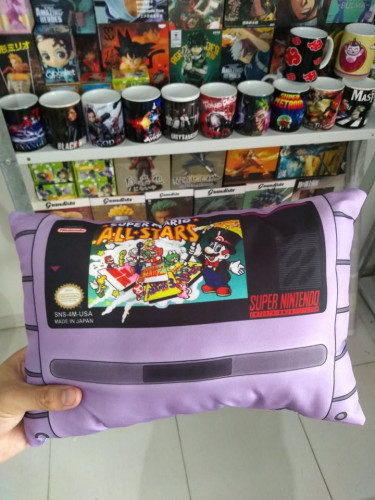 Almofada Super Mario All Star - NerdDog Store Snes Luigi Toad Yoshi Peach Bowaser Koopa Nenhuma # - Produto Original