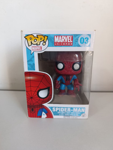 Amassado - Funko Pop 03 - Spider Man - Veja Descrição Marvel #3 - Produto Original