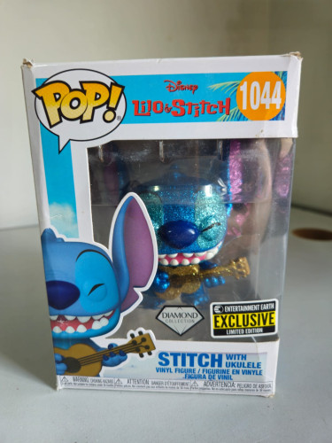 Amassado - Funko Pop 1044 - Stitch ( Diamond ) - Veja Descrição Lilo & Stitch #1044 - Produto Original