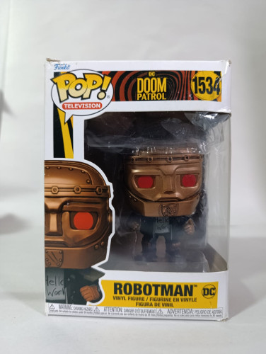 Amassado - Funko Pop 1534 - Robotman - Veja Descrição DC #1534 - Produto Original