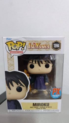 Amassado - Funko Pop 1594 - Miroku - Veja Descrição Inuyasha #1594 - Produto Original