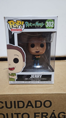 Amassado - Funko Pop 302 - Jerry - Veja Descrição-Rick And Morty-302