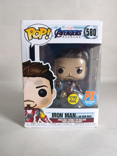 Amassado - Funko Pop 580 - Iron Man ( PX ) - Veja Descrição Marvel #580 - Produto Original