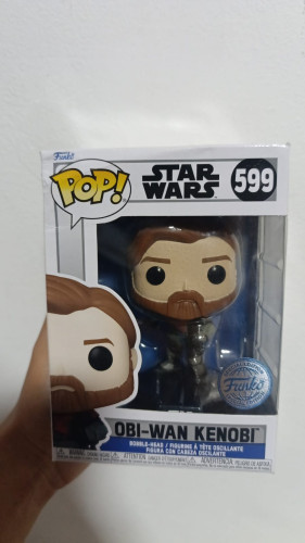 Amassado - Funko Pop 599 - Obi Wan Kenobi - Veja Descrição-Stars Wars-599