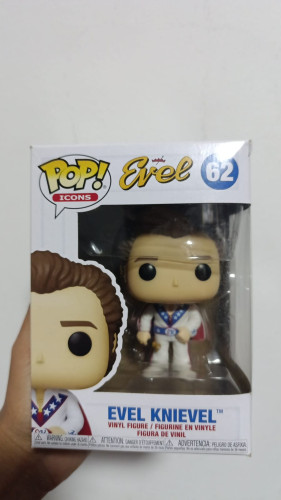 Amassado - Funko Pop 62 - Evel Knievel - Veja Descrição-AD Icons-62