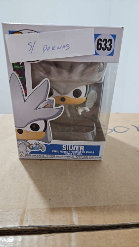 Amassado - Funko Pop 633 - Silver ( PERNAS QUEBRADAS )  - Veja Descrição Sonic The Ring #633 - Produto Original