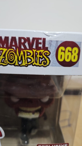 Amassado - Funko Pop 668 - Zombie Red Skull - Veja Descrição - Marvel - #668