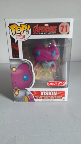 Amassado - Funko Pop 71 - Vision ( ROSTO MANCHADO ) - Veja Descrição Marvel #71 - Produto Original