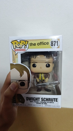 Amassado - Funko Pop 871 - Dwight ( oculos quebrado ) - Veja Descrição-The Office-871