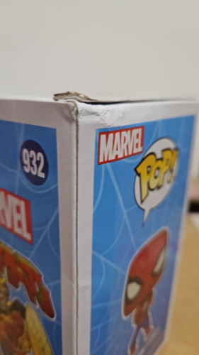 Amassado - Funko Pop 932 - Spider Man ( chase ) - Veja Descrição - Marvel - #932