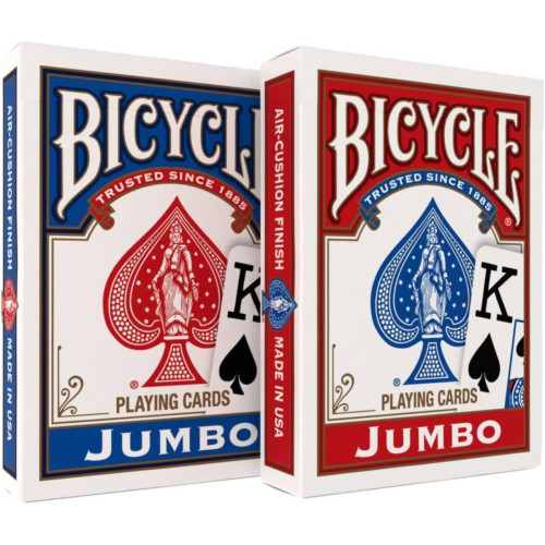 BARALHO BICYCLE JUMBO 2-PACK ESTOJO DUPLO MAGICA CARTAS-Jogo De Tabuleiro-