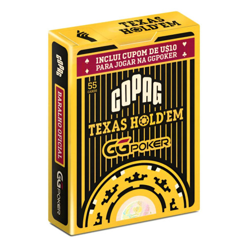 BARALHO GG POKER TEXAS HOLD’EM PRETO CARTAS COPAG JOGO POKER-Jogo De Tabuleiro-