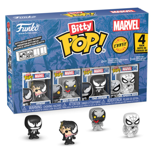 Funko Pop Bitty Venom 4-pack-Spider-man-85703