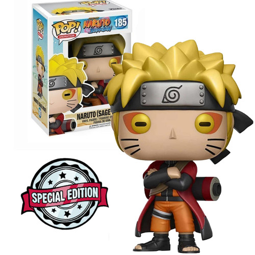 BONEO FUNKO POP NARUTO SHIPPUDEN EXCLUSIVE - NARUTO (SAGE MODE) 185 Naruto Shippuden #181 - Produto Original