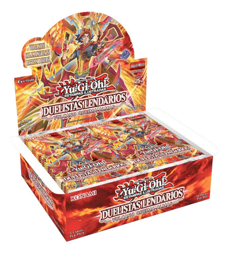 BOOSTER BOX Yu-Gi-Oh! - Duelistas Lendários: Vulcano Queima-almas Booster-Yu Gi Oh!-