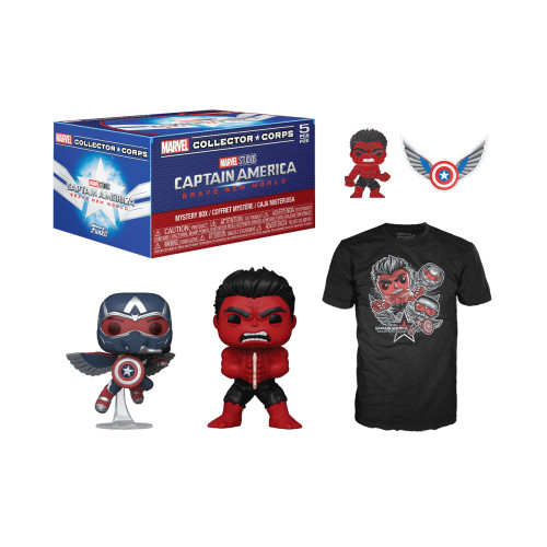 Funko Pop BOXCAPTAIN AMERICA BRAVE NEW WORLD TAM XGG Marvel Collector Corps #1 - Produto Original