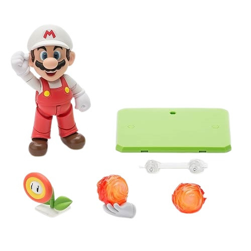 Bandai Super Mario Fire Mario S.H.Figuarts Action Figure-Super Mario Bros-