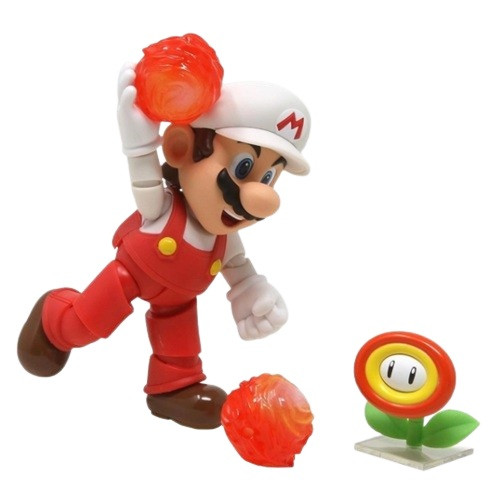Bandai Super Mario Fire Mario S.H.Figuarts Action Figure - Super Mario Bros - #