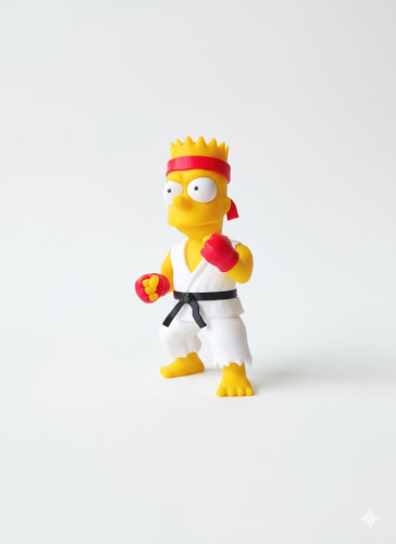 Action Figures Bart Street Fighter-Os Simpsons-