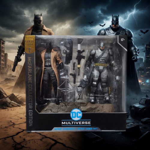 Batman Knightmare & Batman Armor Suit - McFarlane Gold Label 2 pack (28 altura, 9 largura, 31 comprimento) ### # - Produto Original