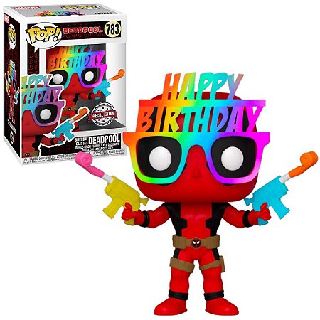 Funko Pop Birthday Glasses Deadpool - Special Edition - Marvel Deadpool 30th Anniversary - #783