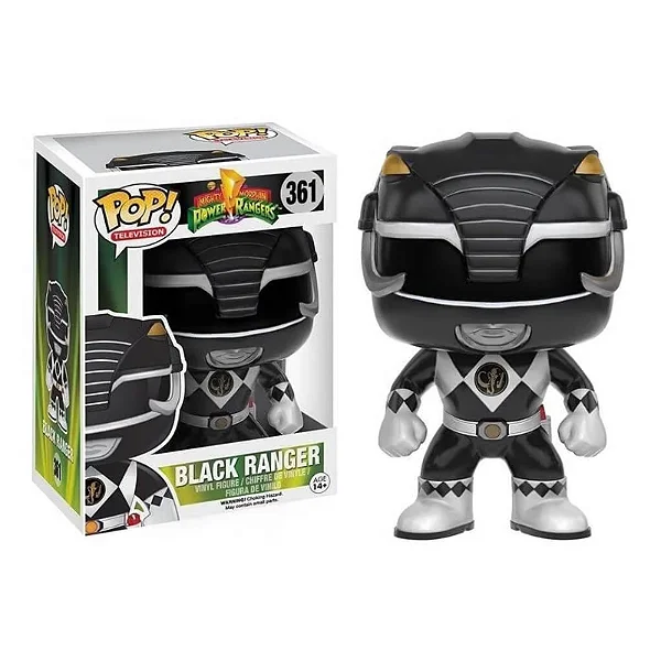 Black Ranger 361 Funko Pop Original Power Rangers Preto-Power Rangers-361