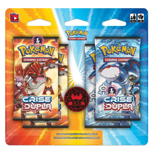 Blister Quadruplo Crise Dupla - Moeda Vermelha-Pokemon-
