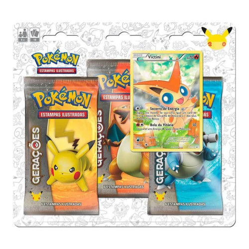 Blister Triplo Gerações - Victini Full Art-Pokemon-