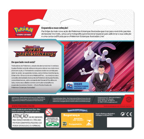 Blister Triplo Pokémon Rivais Predestinados Zebstrika = 19 Cartas - Pokemon TCG - #