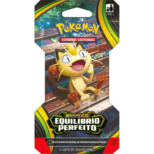 Blister Unitario Pokemon ME03 Equilibrio Perfeito 6 Cartas Copag-Pokemon Estampas Ilustradas-