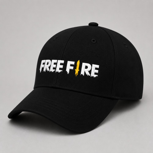 Boné Free Fire com Logo Bordado FEE # - Produto Original