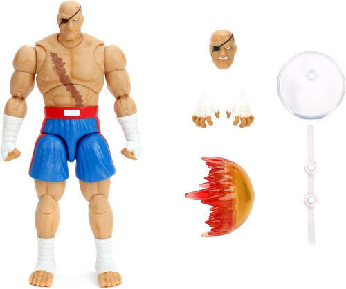 Boneco Articulável Ultra Street Fighter 2 The Final Challengers Sagat Action Figure Jada - Ultra Street Fighter II The Final Challengers - #
