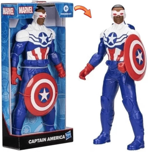 Action Figures Boneco Avengers Figura Olympus Captain America Capitão América San Wilson F6936 - Marvel - #