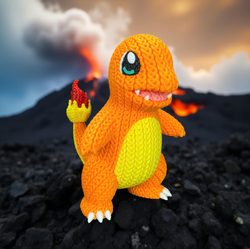 Boneco Charmander Crochê Pokemon # - Produto Original