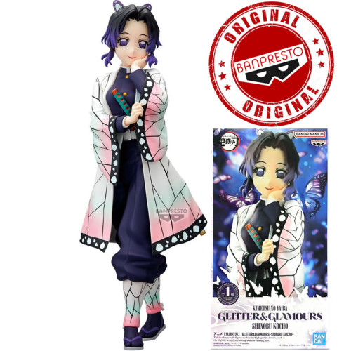 Boneco Demon Slayer Kimetsu no Yaiba Shinobu Kocho Glitter & Glamours Bandai Banpresto Demon Slayer: Kimetsu No Yaiba # - Produto Original