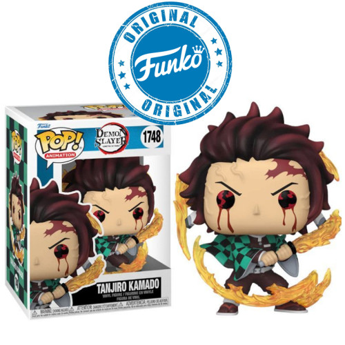 Boneco Demon Slayer Kimetsu no Yaiba Tanjiro Kamado Sun Breathing Pop Funko 1748-Demon Slayer Kimetsu No Yaiba-1748