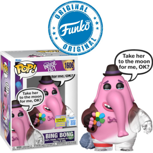 Boneco Disney Pixar Inside Out Bing Bong Summer Convention 2025 Limited Edition Pop Funko 1606-Divertidamente-1606