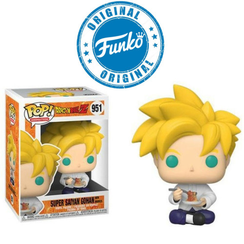 Boneco Dragon Ball Z Super Saiyan Gohan With Noodles Pop Funko 951-Dragon Ball Z-951