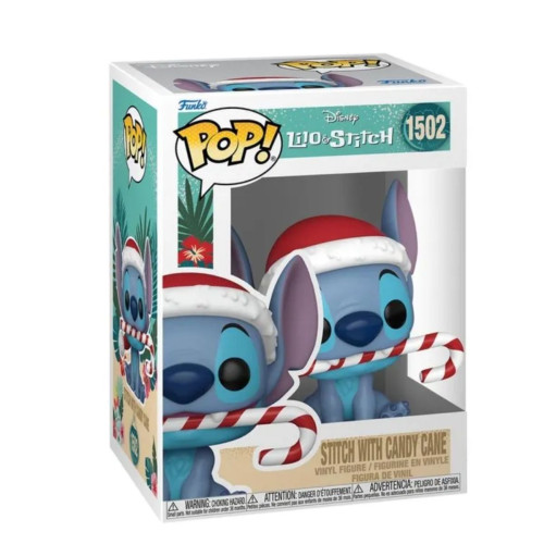 Boneco Funko Pop! Disney Lilo & Stitch - Stitch Com Bengala De Doce - Lilo E Stitch - #1502