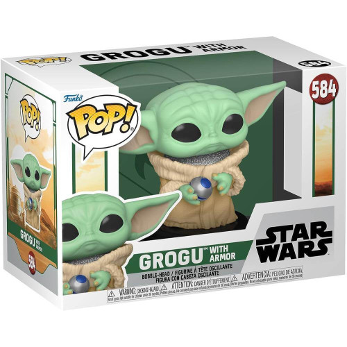 Boneco Funko Pop Grogu With Armor - StarStar Wars: The Mandalorian - #584