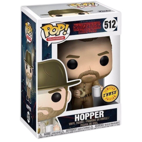 Boneco Funko Pop Hopper With Donut Chase - Stranger Things - #512