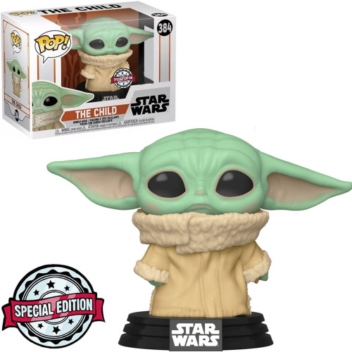 Boneco Funko Pop The Child Concerned Baby Yoda - Star Wars: The Mandalorian - #384