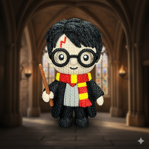 Boneco Harry Potter Crochê 3d-Harry Potter-
