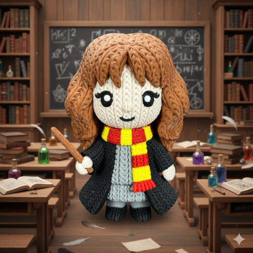 Boneco Hermione Crochê 3D-Harry Potter-