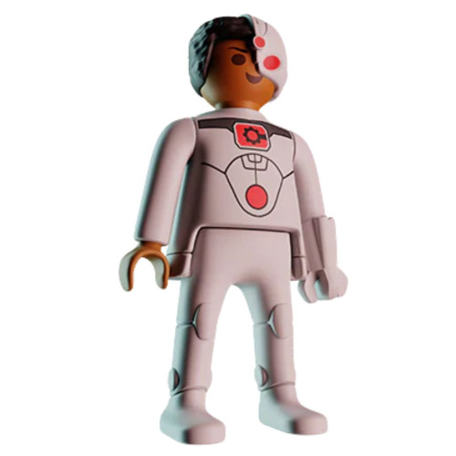 Boneco Kinder Ovo Playmobil DC Comics - Cyborg Dc Comics # - Produto Original
