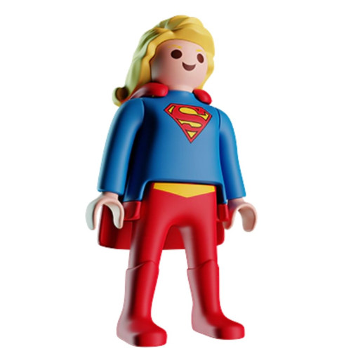 Boneco Kinder Ovo Playmobil Dc Comics - Super Girl Dc Comics # - Produto Original